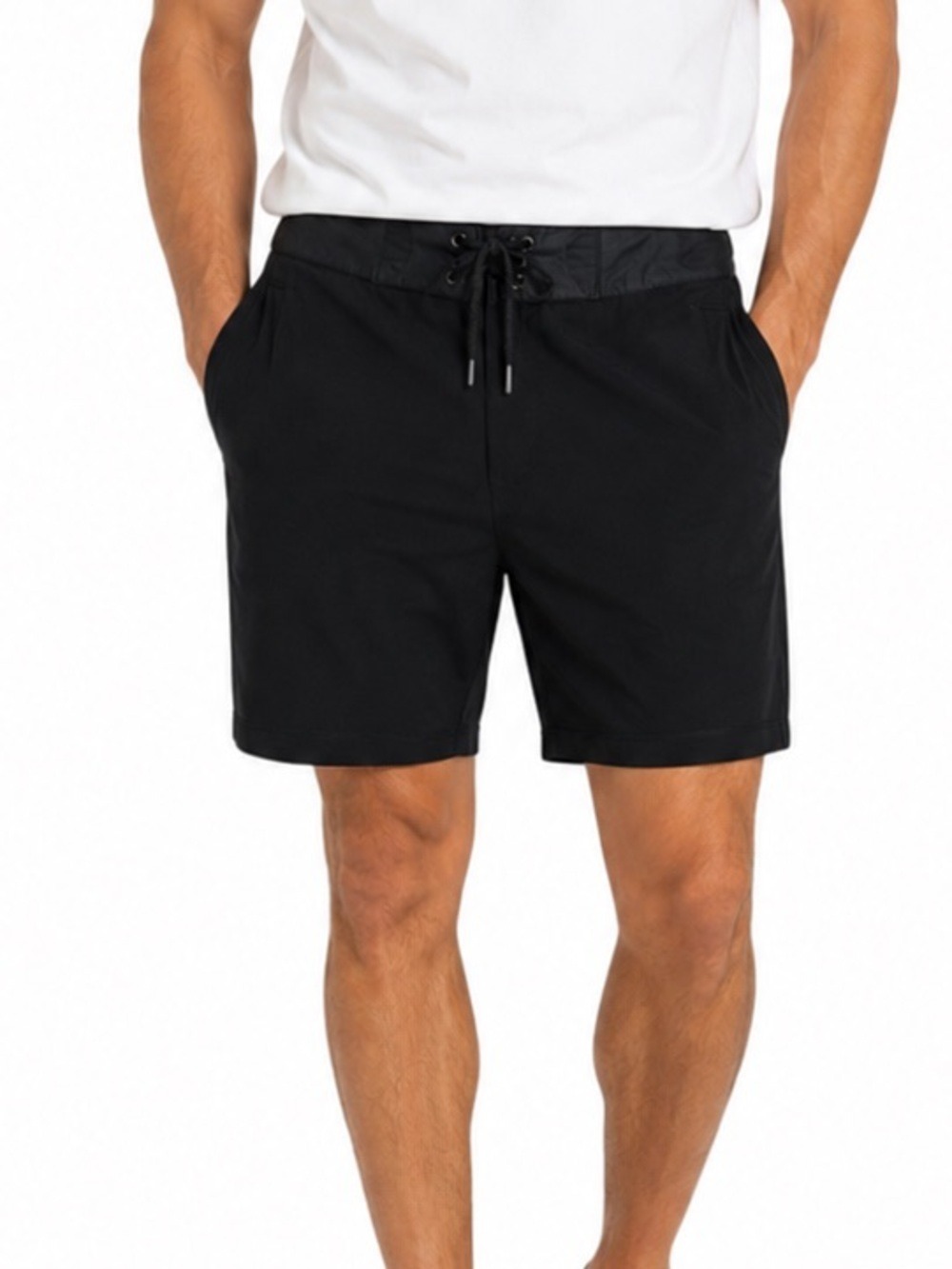 Lululemon Athletica Yoga Shorts Mens Lined Size 30 Black Grey Gymcore